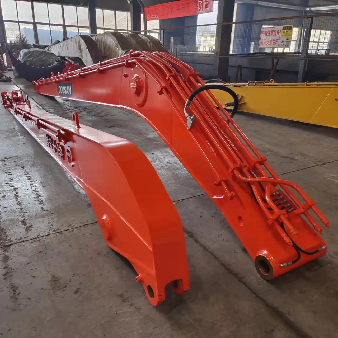 What are the different parts of an excavator called?